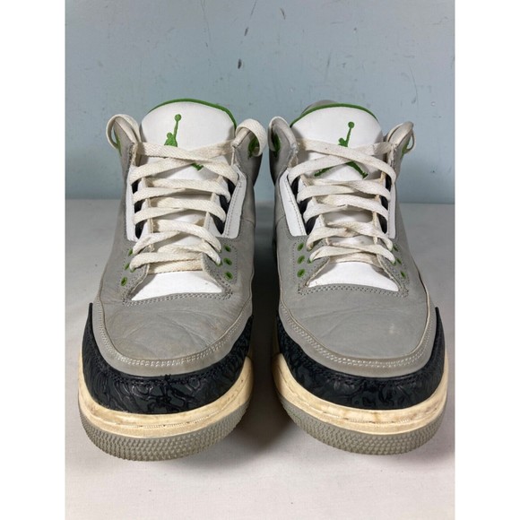 Nike Air Jordan 3 III Men\'s Size 10 Retro Cement 136064-006 Chlorophyll Grey main image 4
